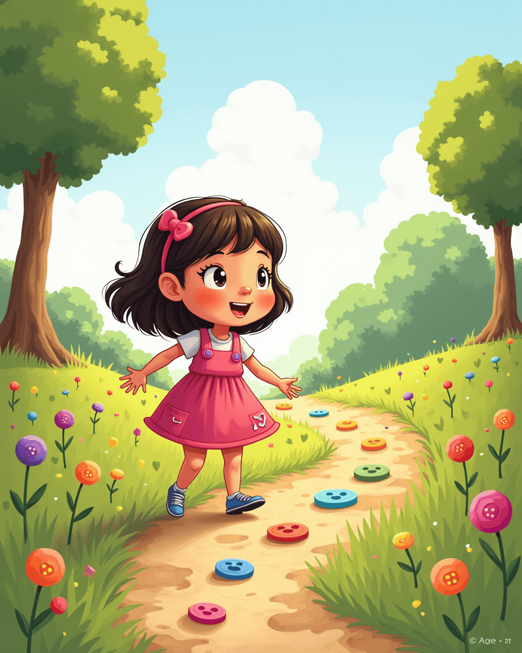 The Colorful Button Trail
