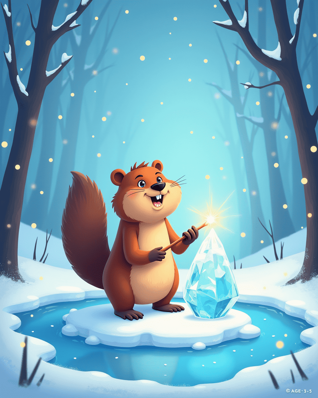 The Icy Craftsman: A Beaver’s Snowy Tale