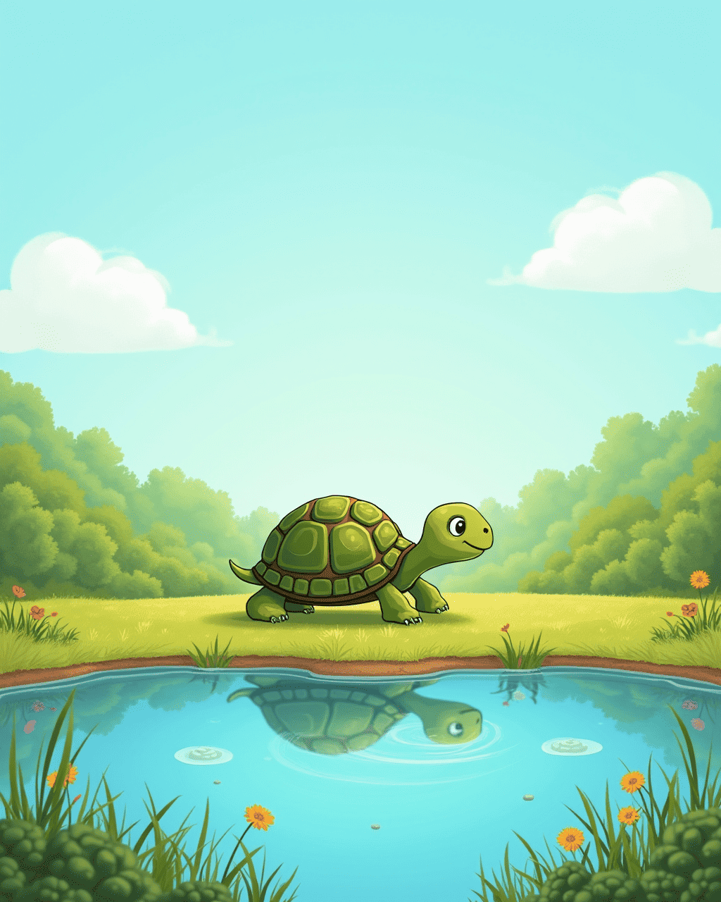 A Turtle Who Races Shadows