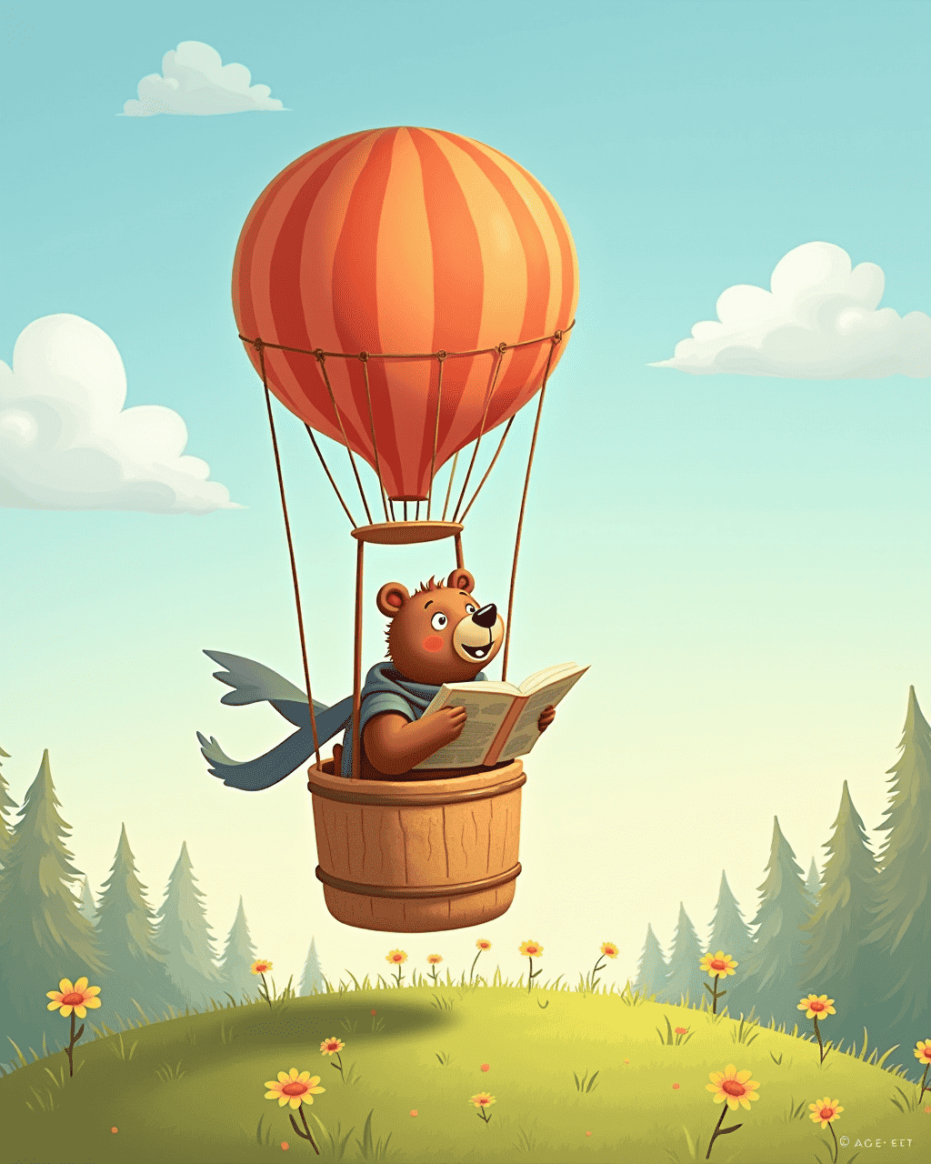 The Forgetful Bear's Balloon Adventure