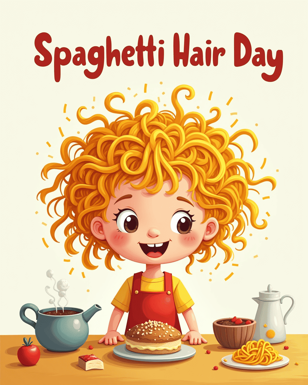 Spaghetti Hair Day