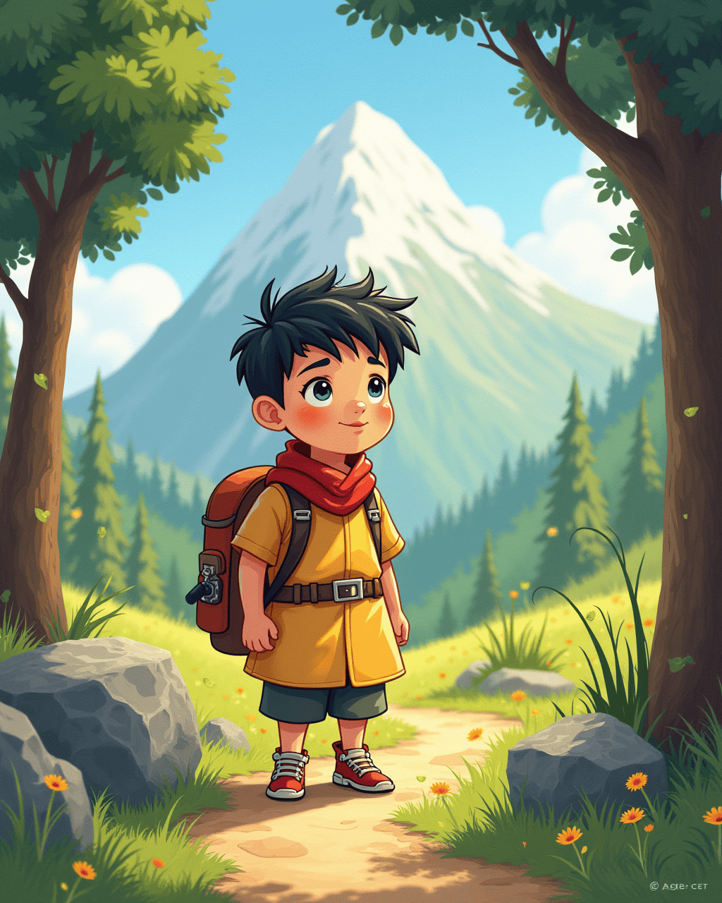 The Boy Who Discovers the Mountain’s Secret Door