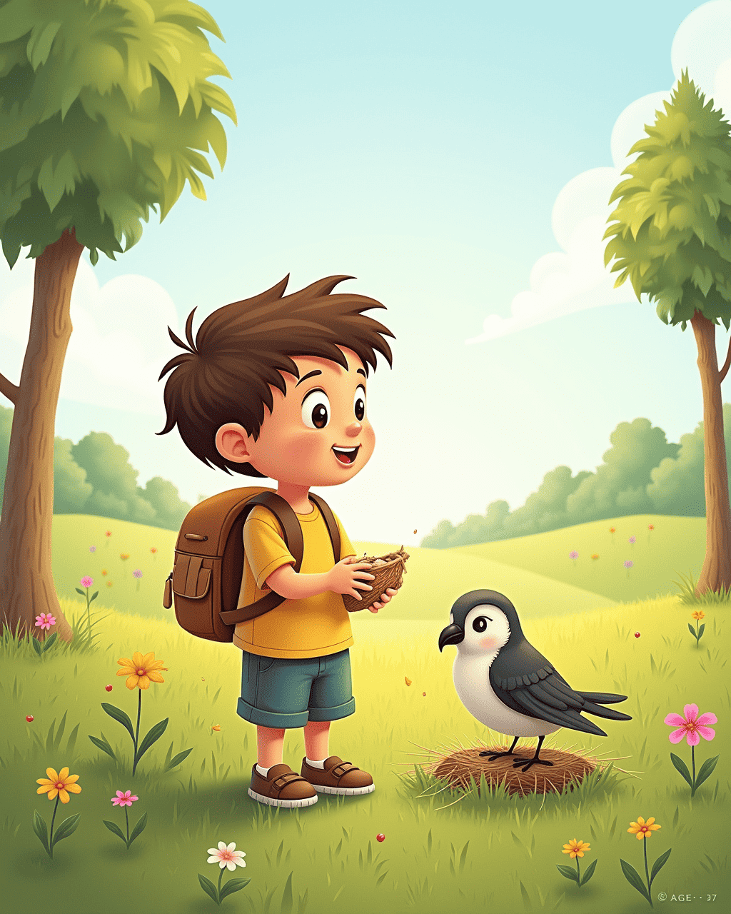 The Boy Who Protects a Bird’s Nest
