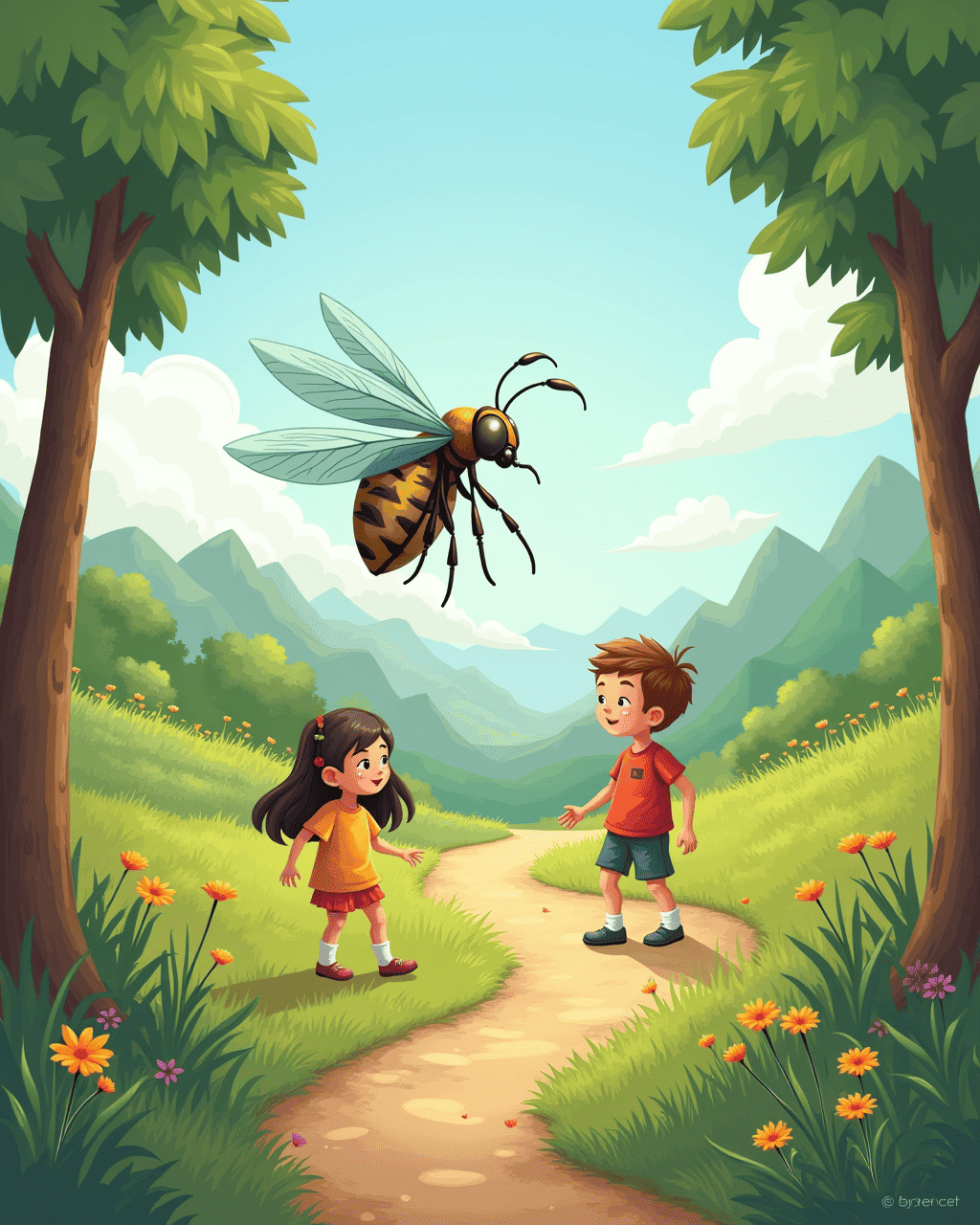The Children's Journey into the Giant Insect World