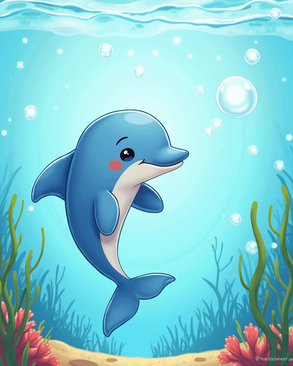 Dolphin Who Could Draw with Bubbles