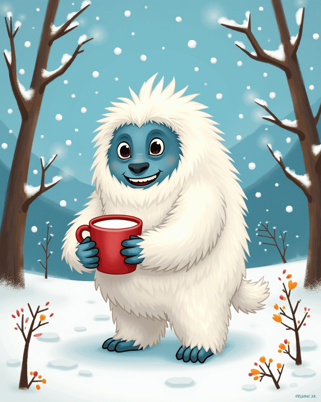 The Friendly Yeti Who Loves Hot Chocolate