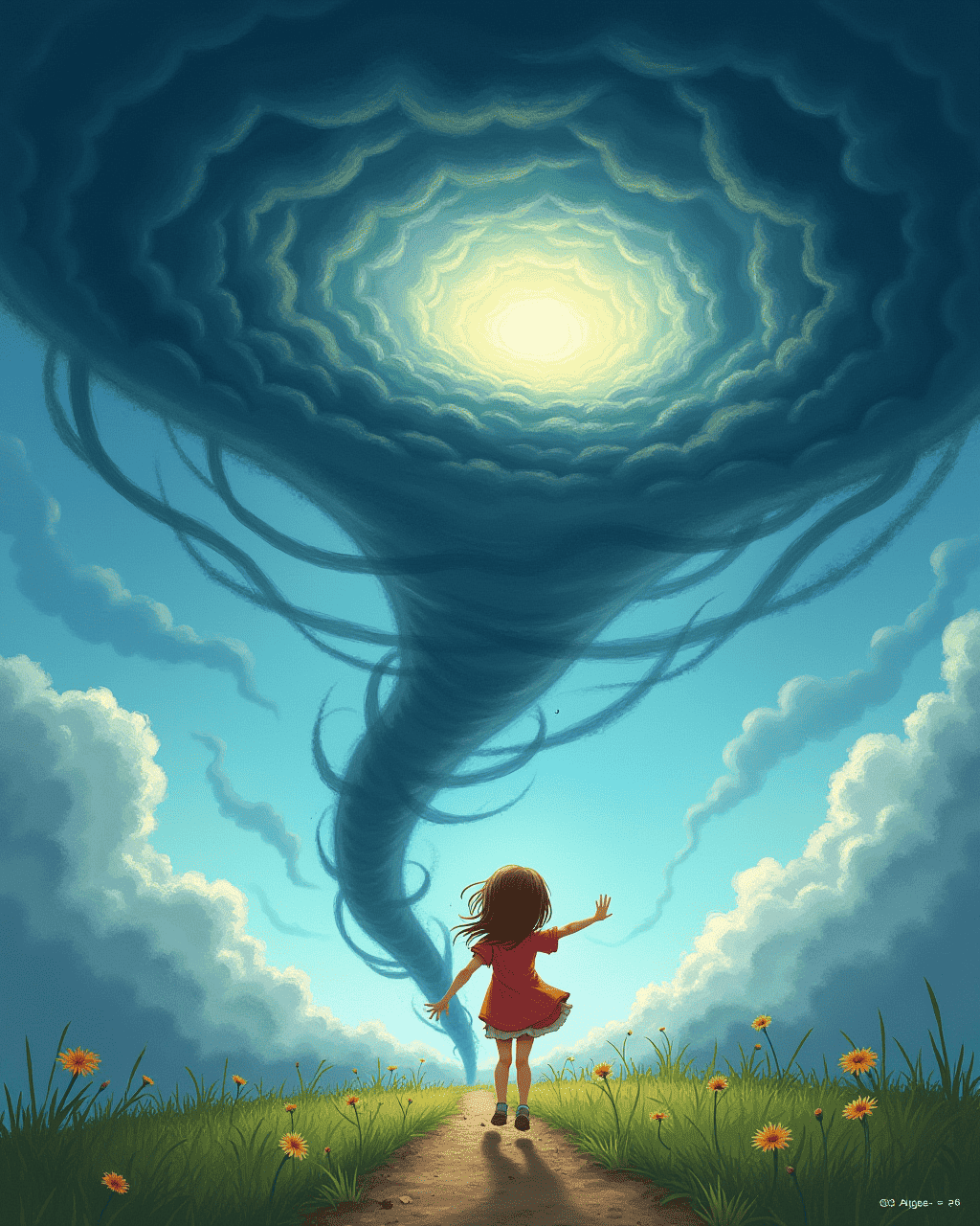 The Girl Who Climbs Inside a Tornado