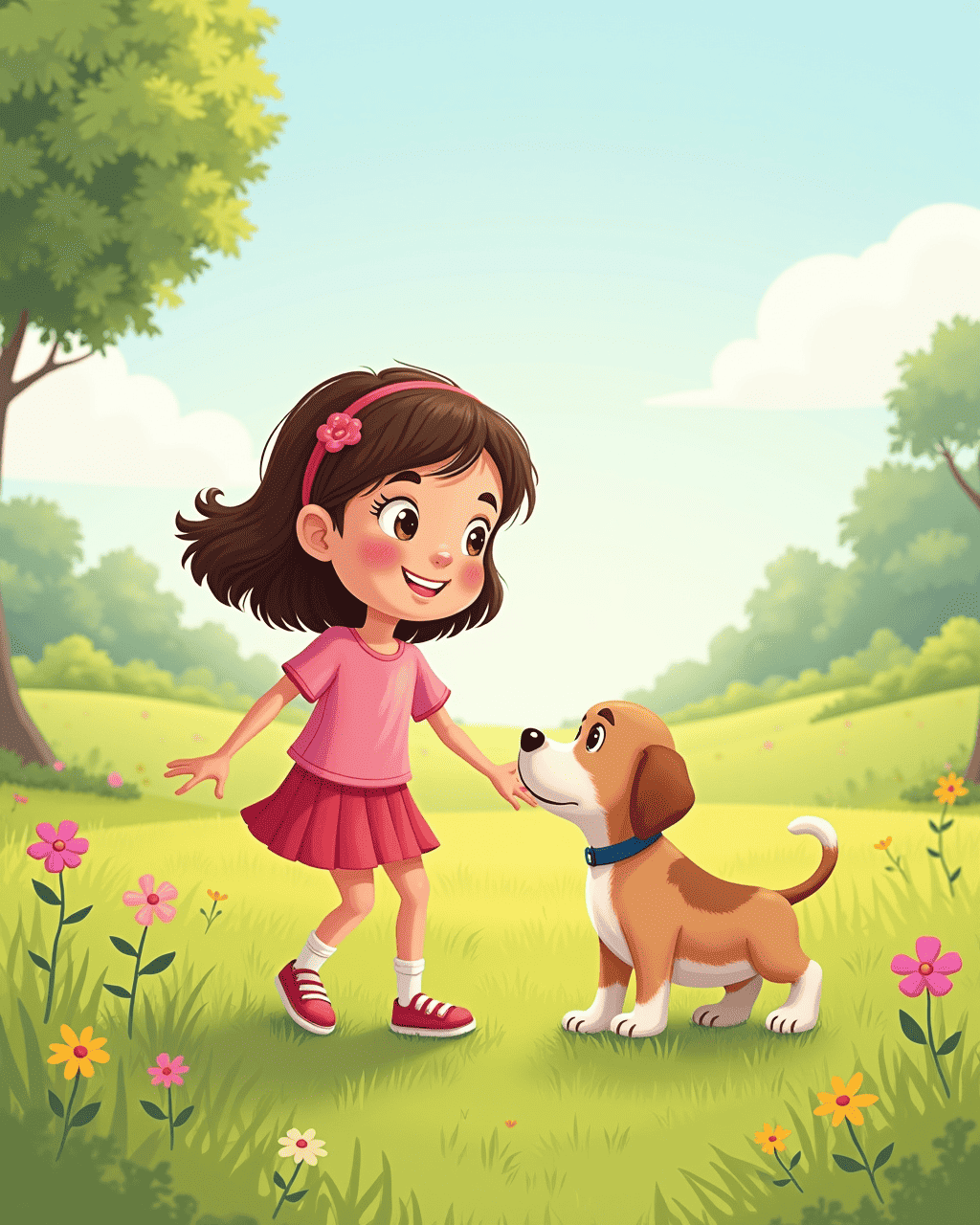 The Girl Who Helps the Lost Puppy