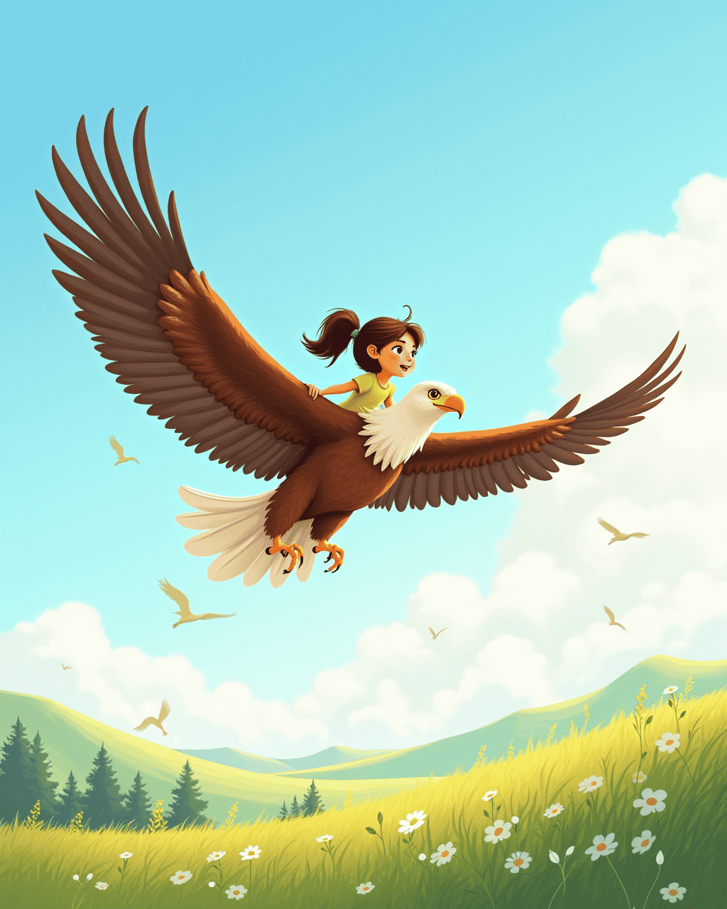 The Girl Who Rides a Giant Eagle