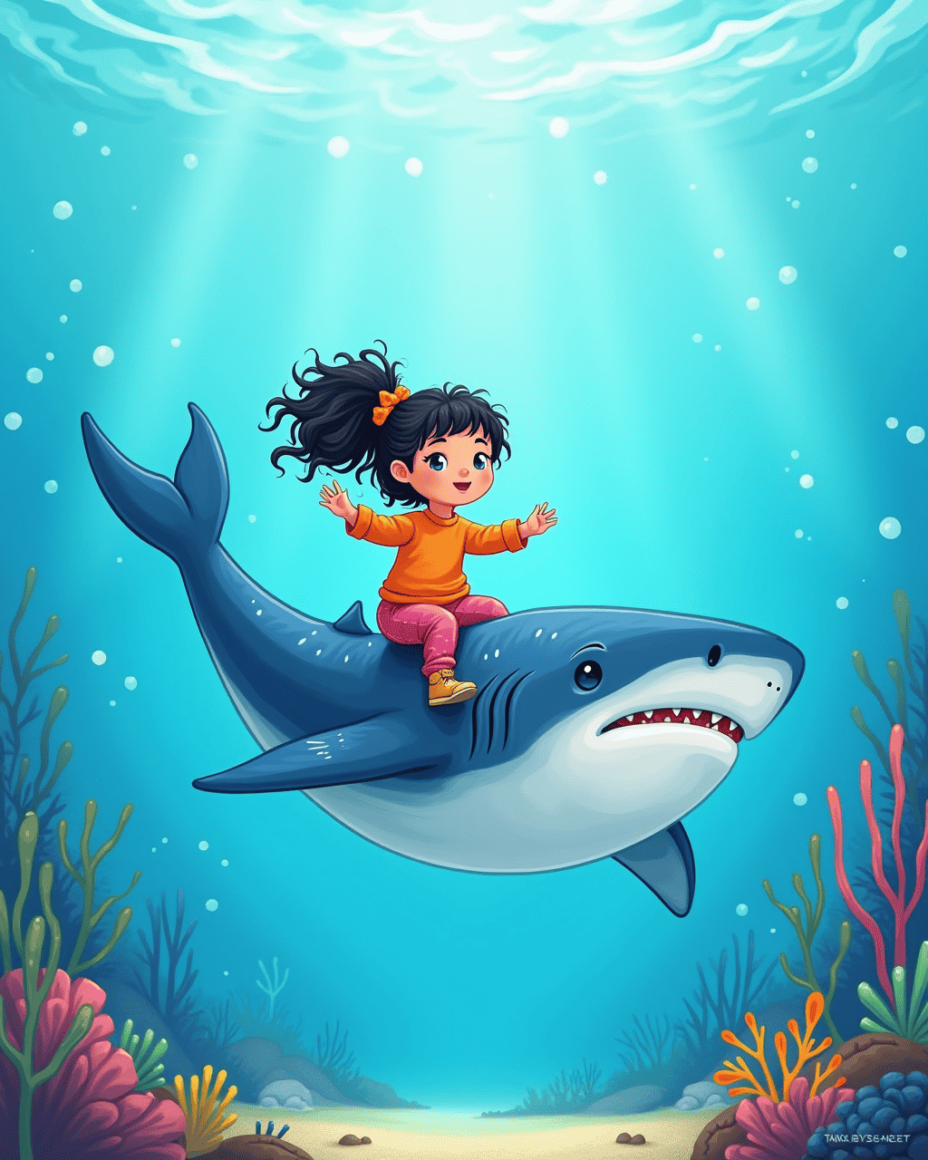 The Girl Who Rides a Whale Shark