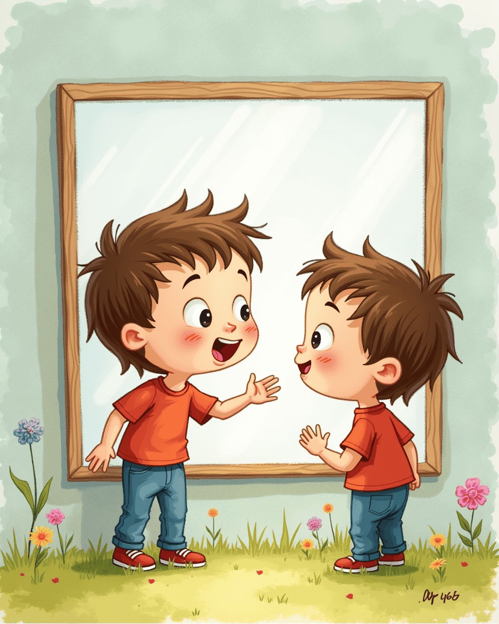 The Mirror Boy and His Talking Reflection