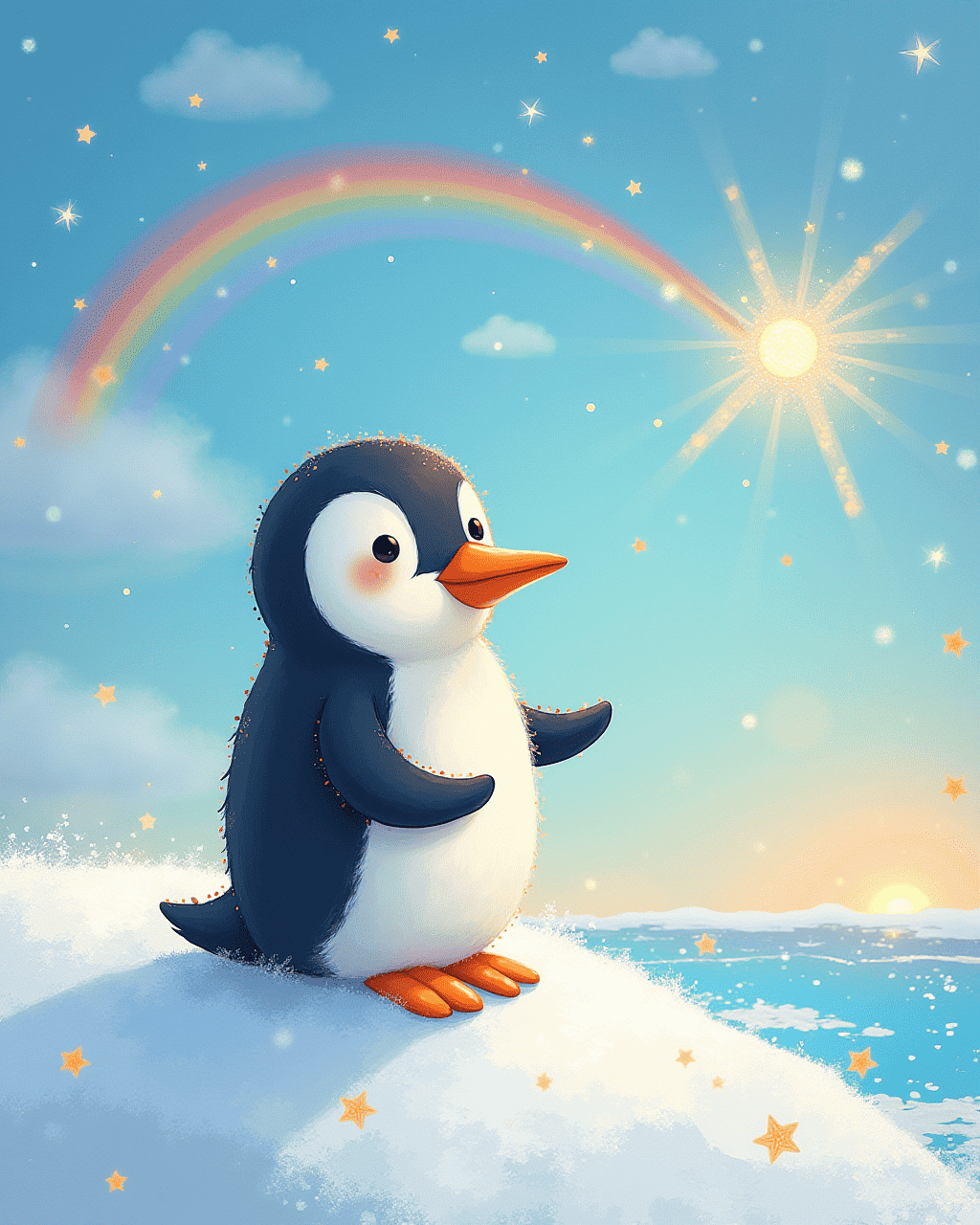 The Penguin Who Wanted to Paint Rainbows