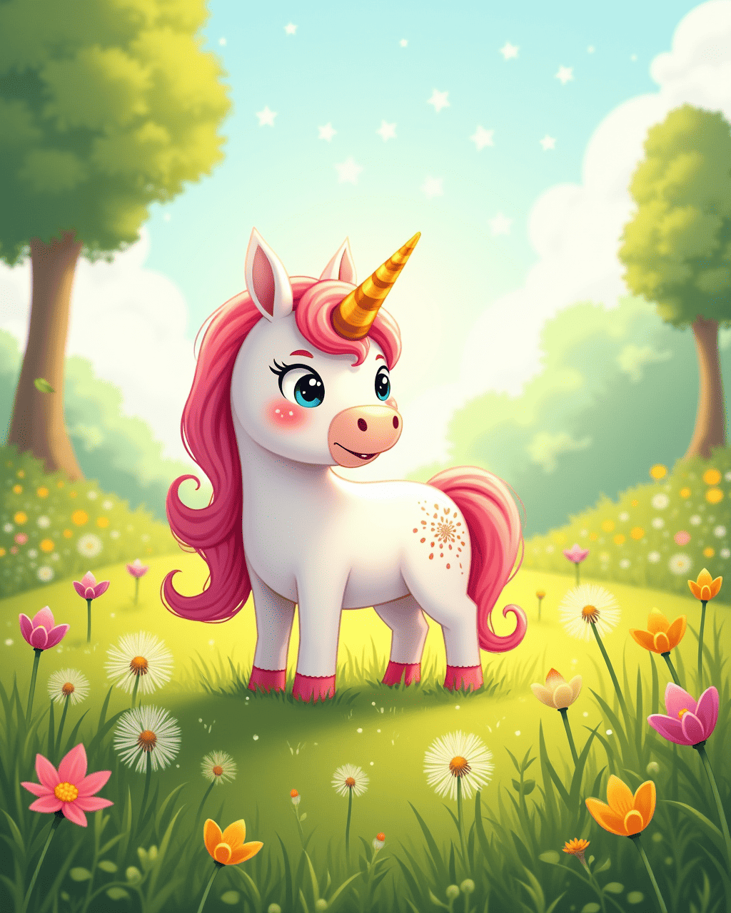 The Unicorn of Dandelion Dreams