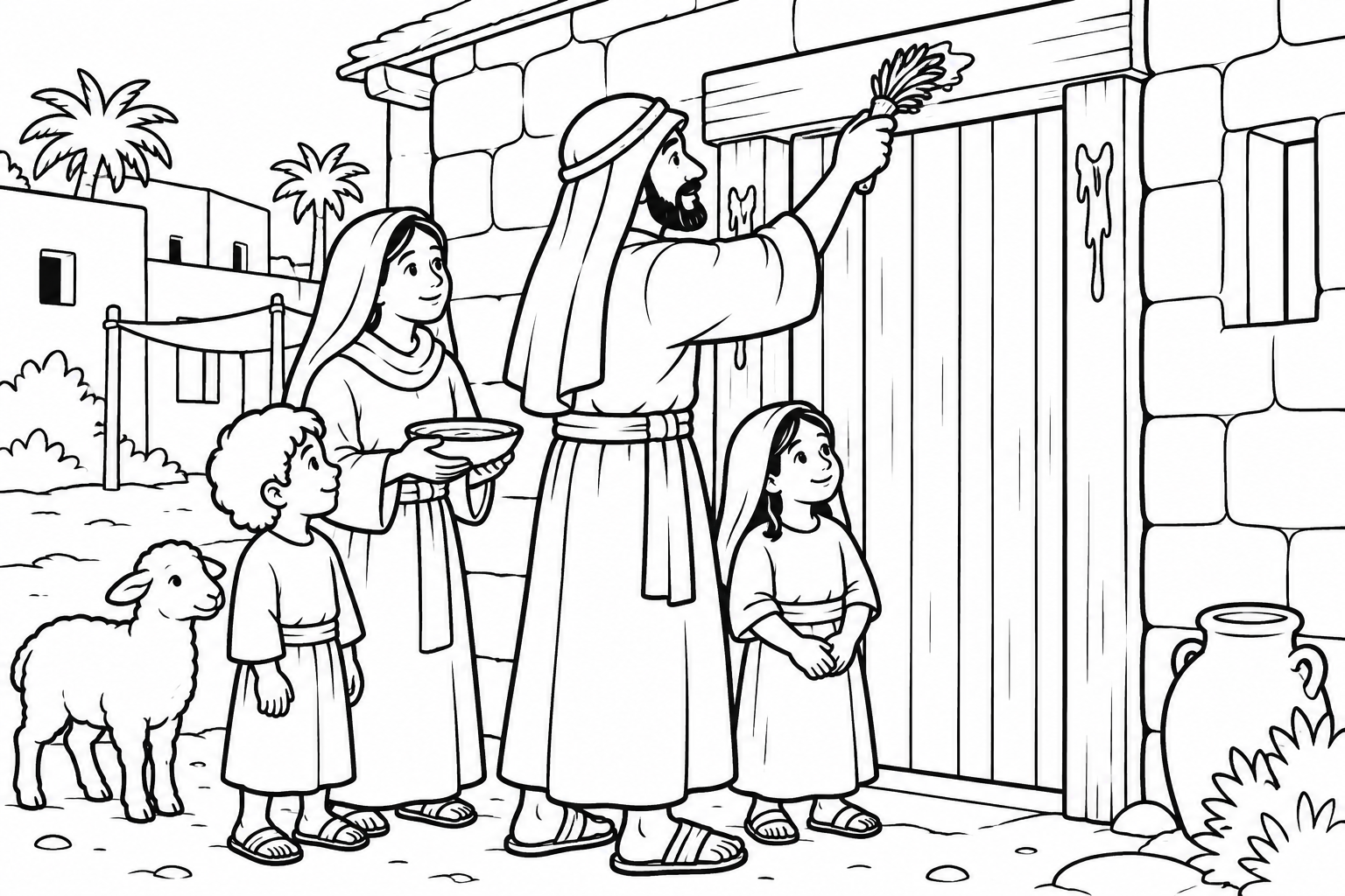 022 The Last Plague and the Passover — coloring page