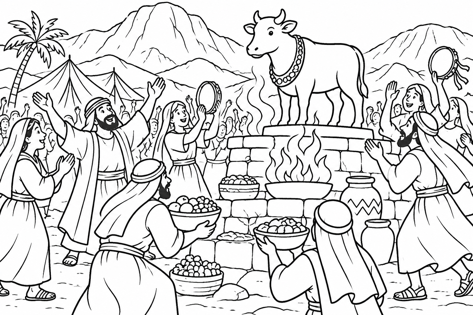 026 The Golden Calf — coloring page