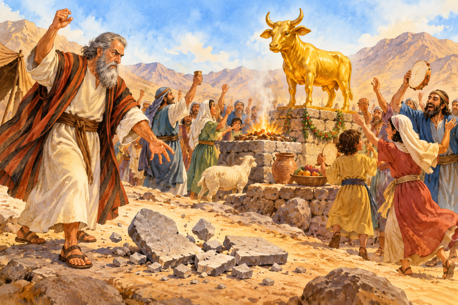 026 The Golden Calf — color illustration