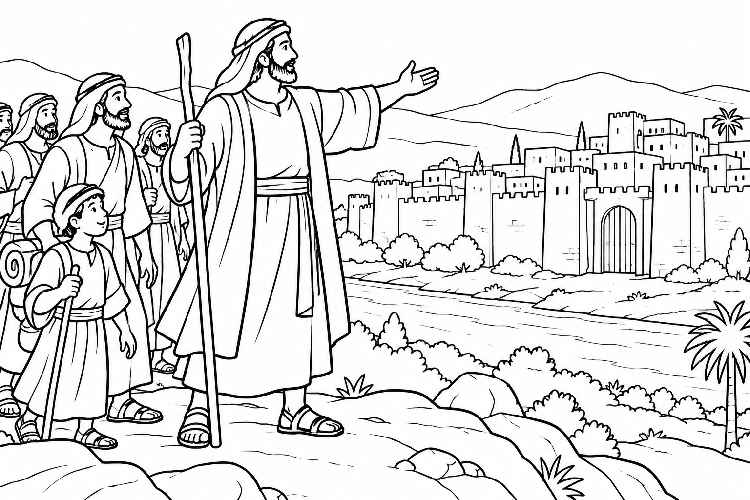 027 The Promised Land — coloring page