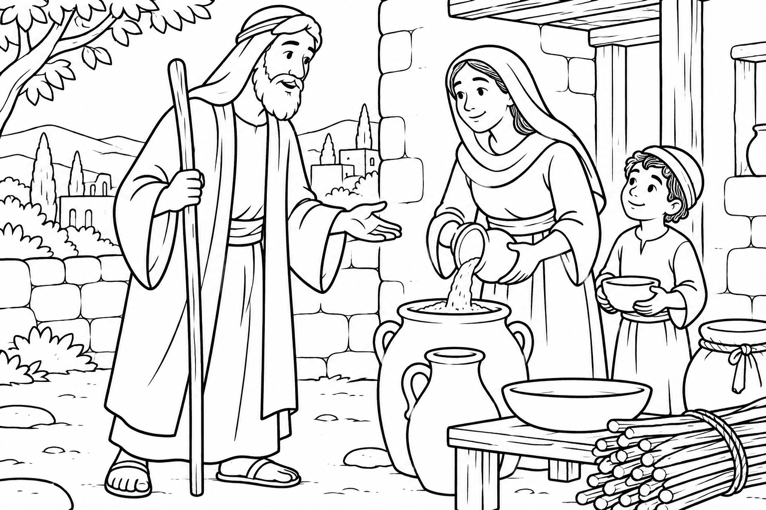 038 The Prophet Elijah — coloring page