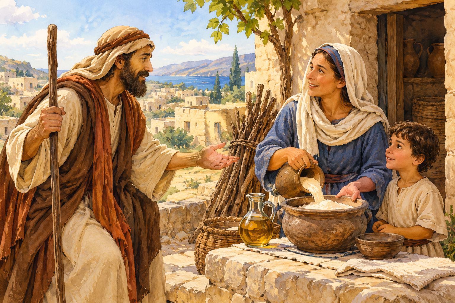 038 The Prophet Elijah — color illustration
