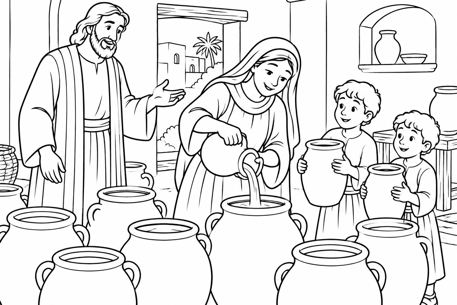 042 Miracles of the Prophet Elisha — coloring page