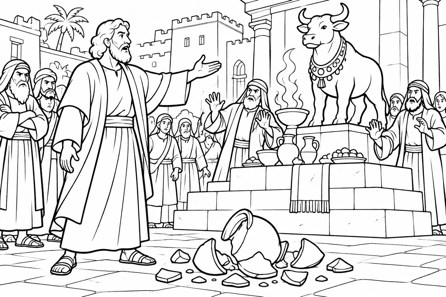 045 Jeremiah and the Broken Pot — coloring page
