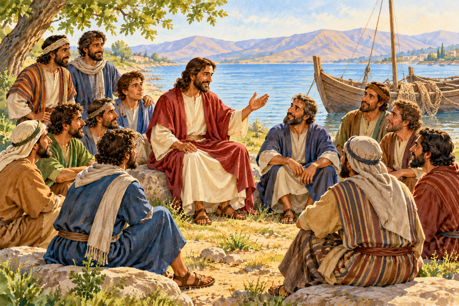 061 The Twelve Disciples of Jesus — color illustration