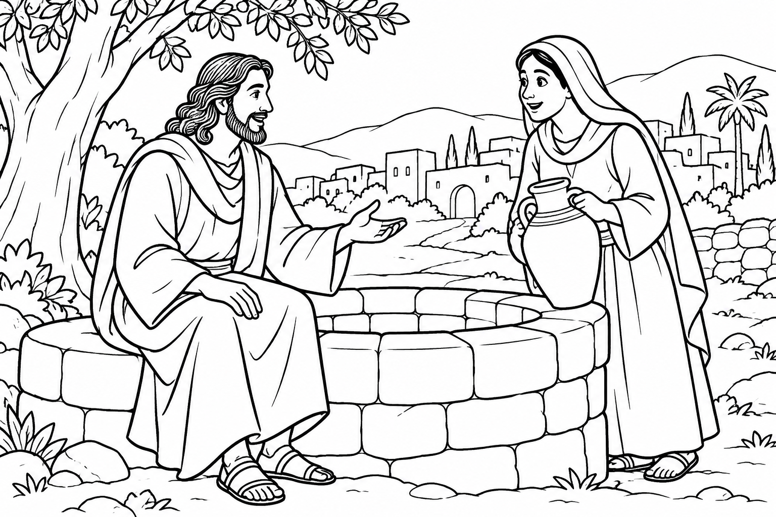 085 The Life-Giving Water — coloring page