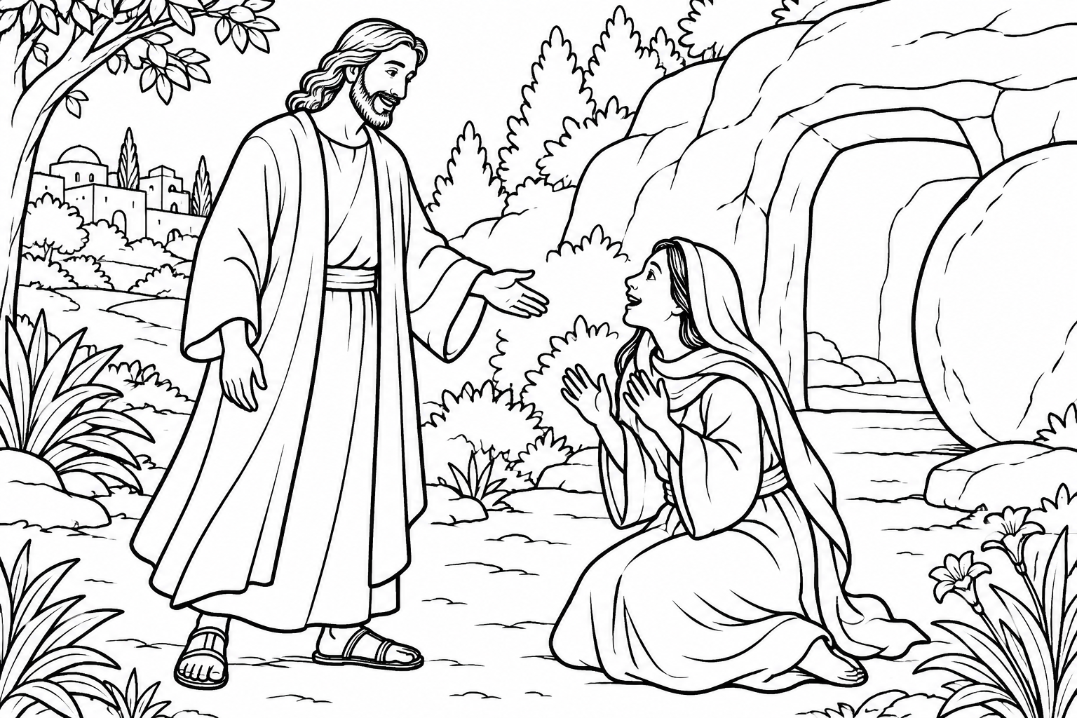 098 The Resurrection — coloring page