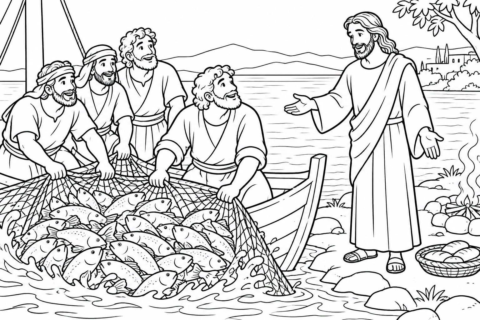 099 Jesus Seen Again — coloring page