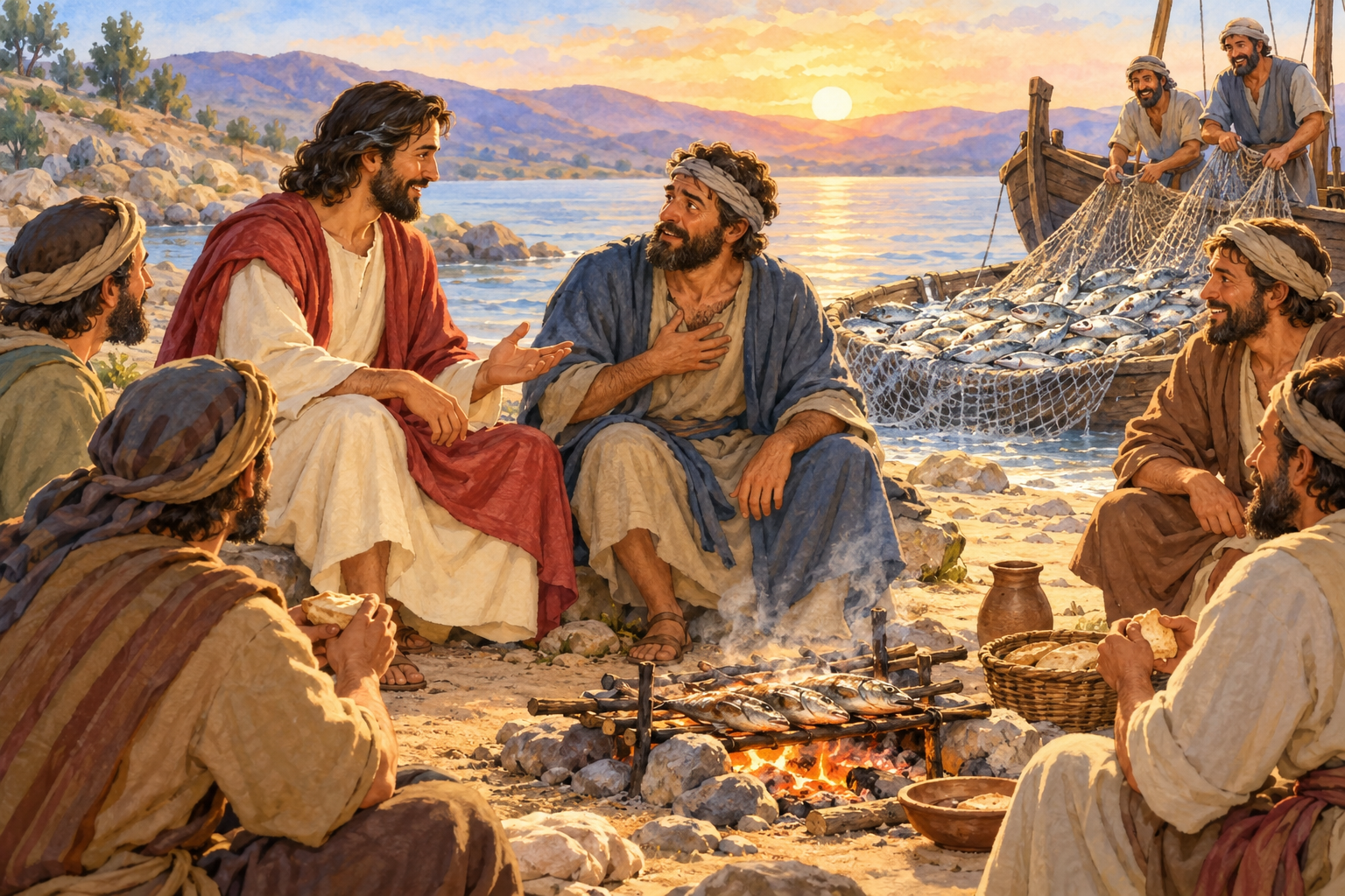 099 Jesus Seen Again — color illustration