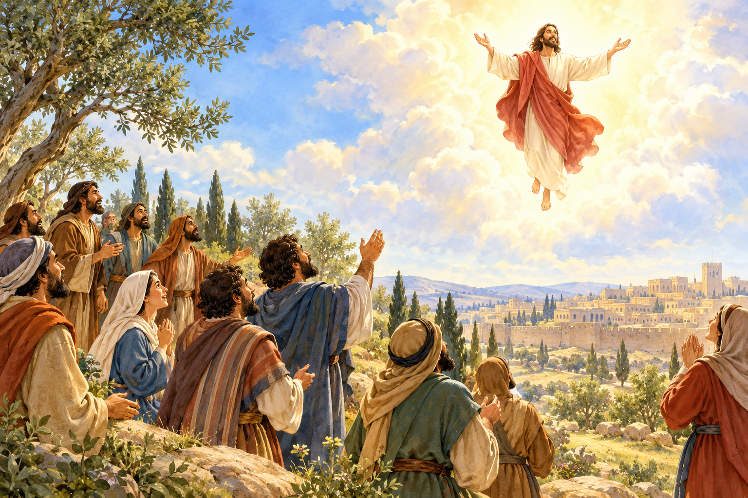 100 The Ascension — color illustration